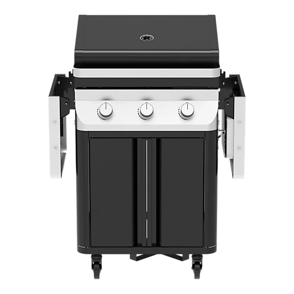 GoodHome Attaia Black 3 burner Gas BBQ
