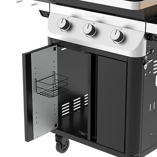 GoodHome Attaia Black 3 burner Gas BBQ