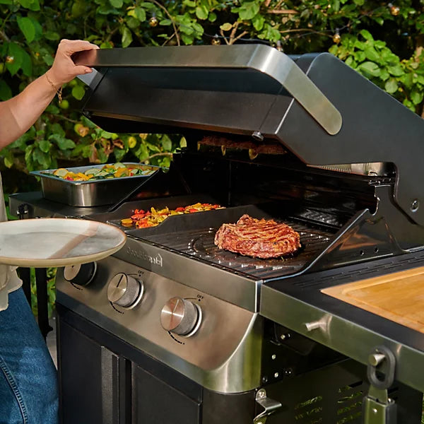 GoodHome Attaia Black 3 burner Gas BBQ