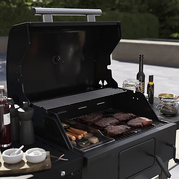 GoodHome Etowah Black Charcoal BBQ (D) 3660mm 207 x 430mm