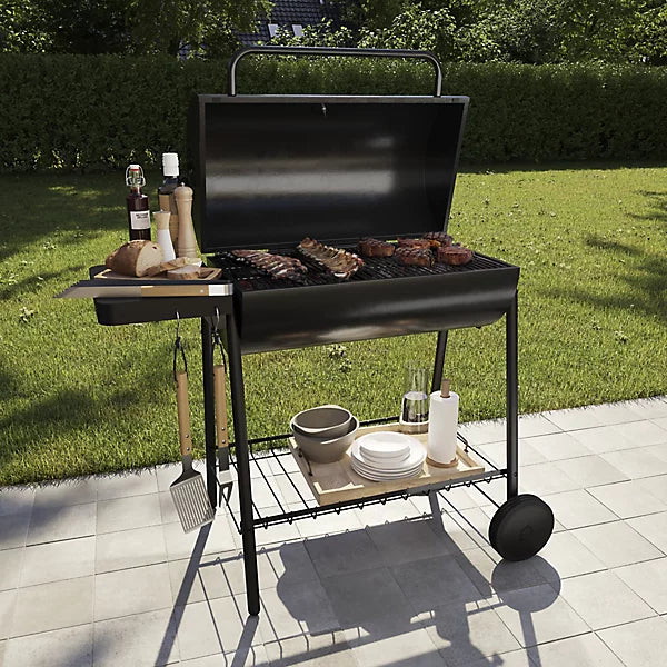 GoodHome Tehama Black Charcoal BBQ 360 x 395mm x 2pcs