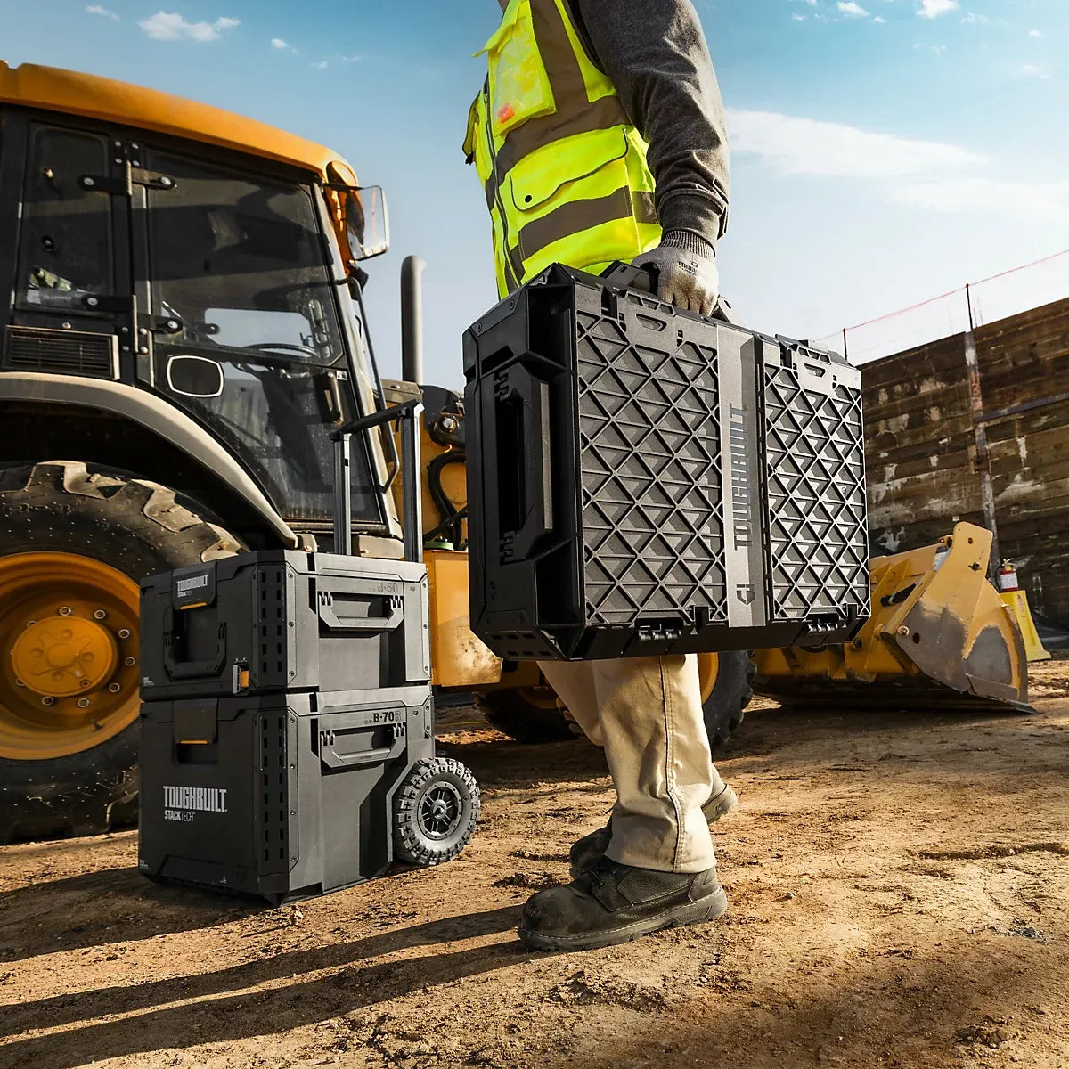 Toughbuilt StackTech 3 piece Rolling Toolbox set