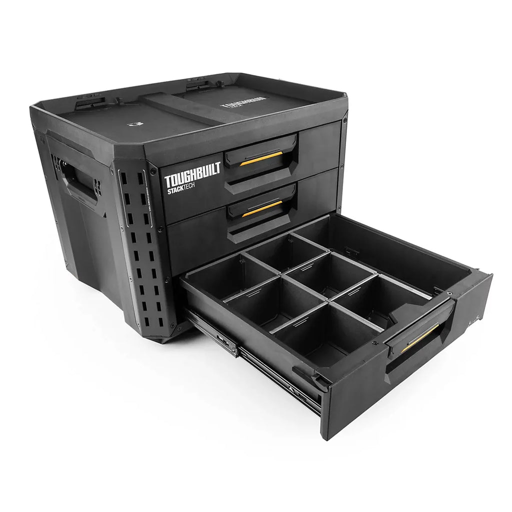 Toughbuilt StackTech Black XL 3-drawer Toolbox